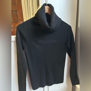 Ann Taylor black ribbed turtle neck sweater size small S
